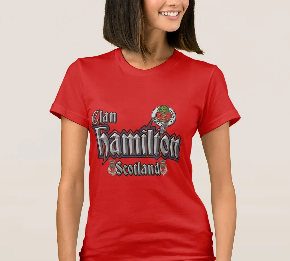 Футболка в шотландскую клетку с кланом Гамильтоном|Футболки| |