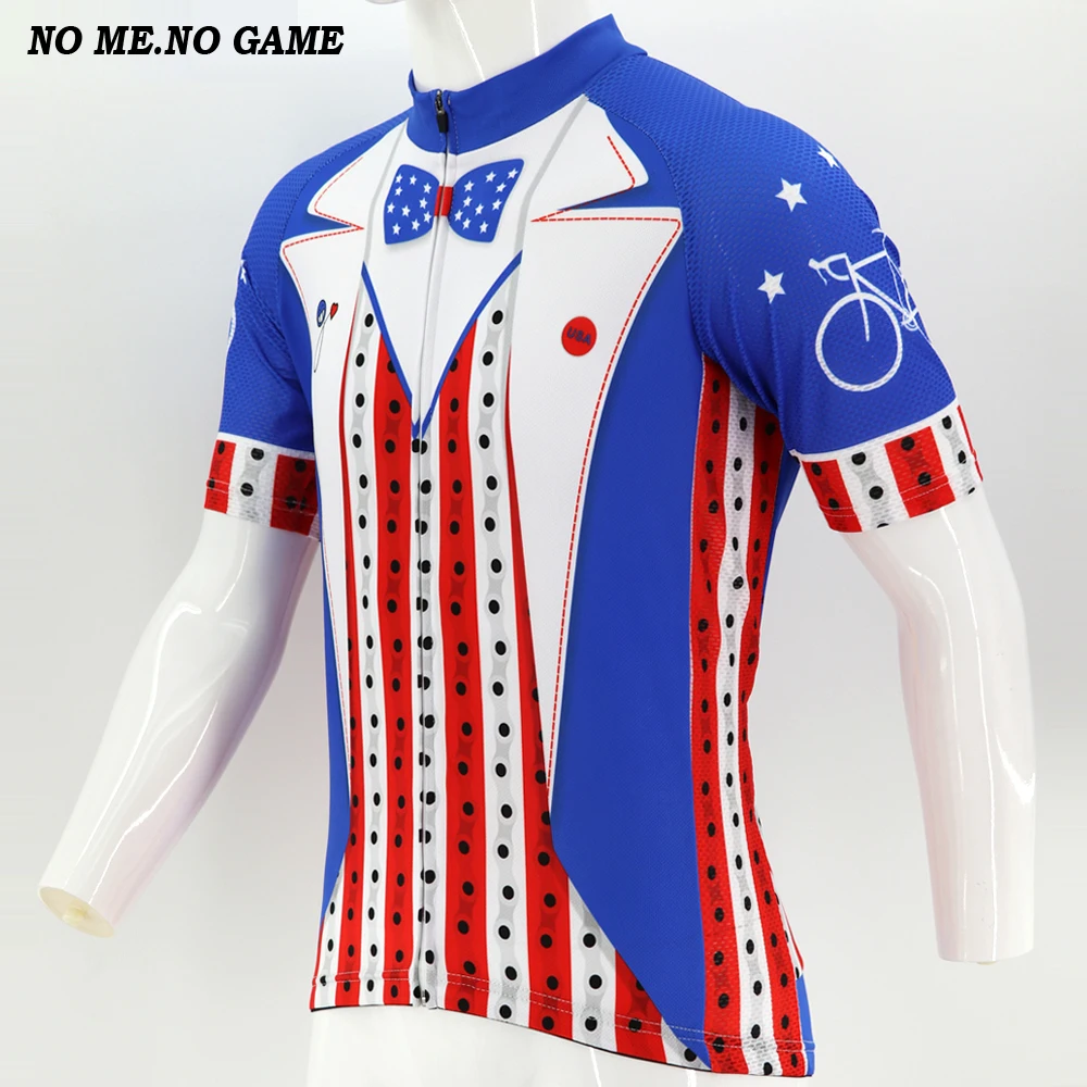 Футболка для велоспорта с надписью национальной сборной США Мужская одежда