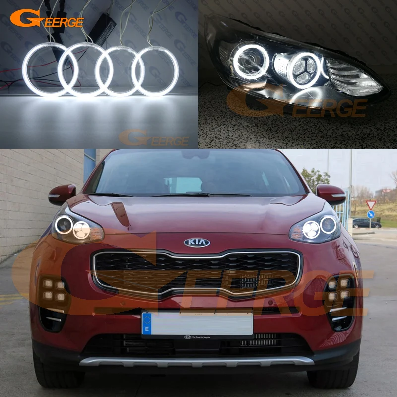 Для Kia Sportage MK4 KX5 2015 2016 2017 2018 2019 отличное Ультра яркое кольцо ангельские глазки|eyes