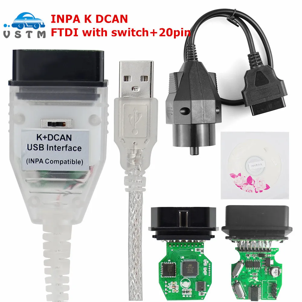 USB-кабель для BMW INPA K + CAN с чипом FT232RL и переключателем | Автомобили мотоциклы