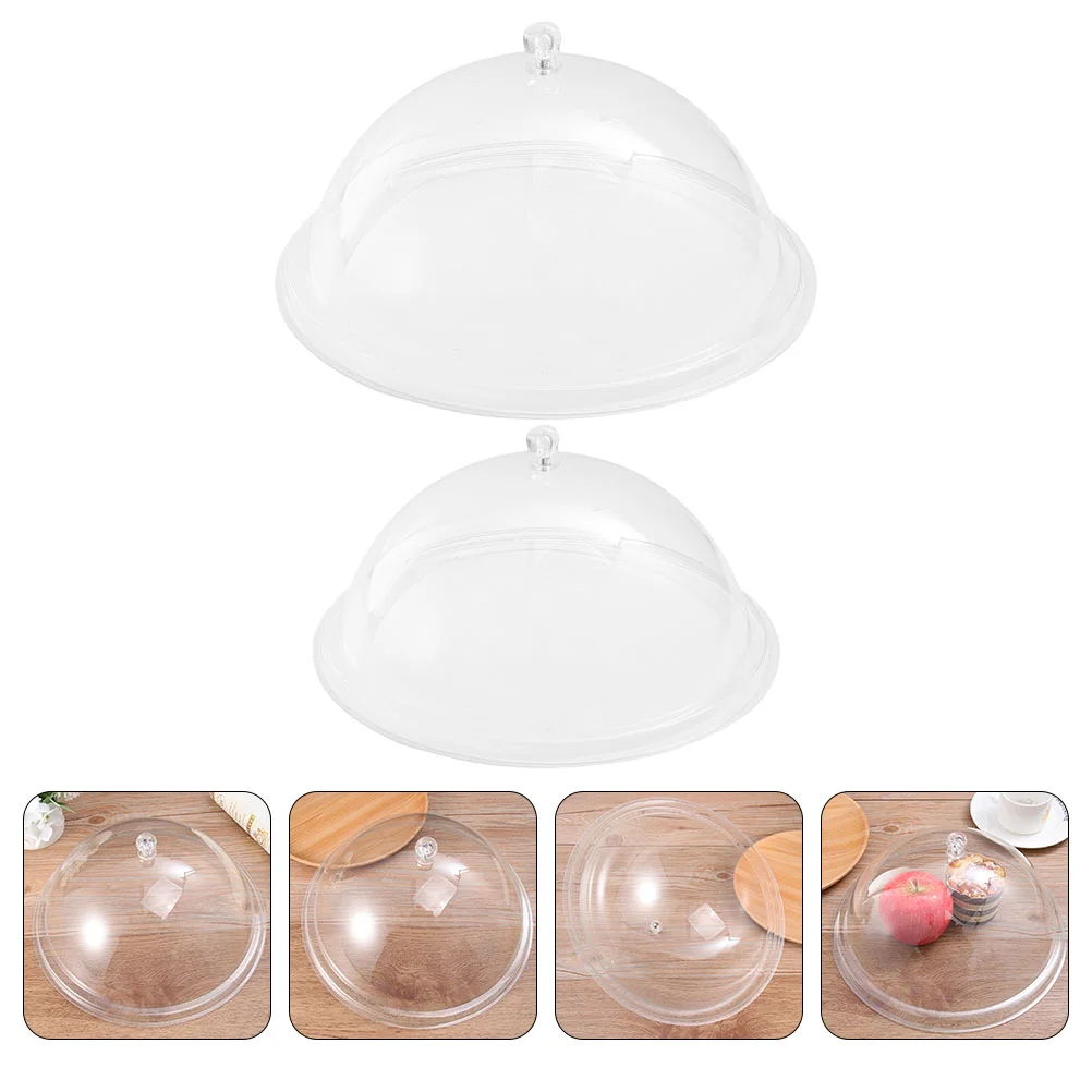 

2 шт. пылезащитный прозрачный круглый чехол для еды протектор для кухни