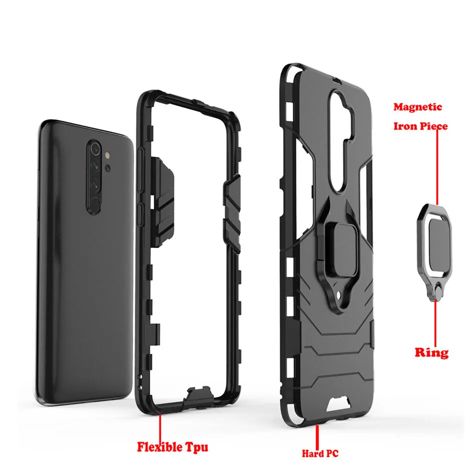 Чехол-подставка Micgita для Xiaomi Redmi Note 8 Pro Hybrid Armor силиконовый чехол |