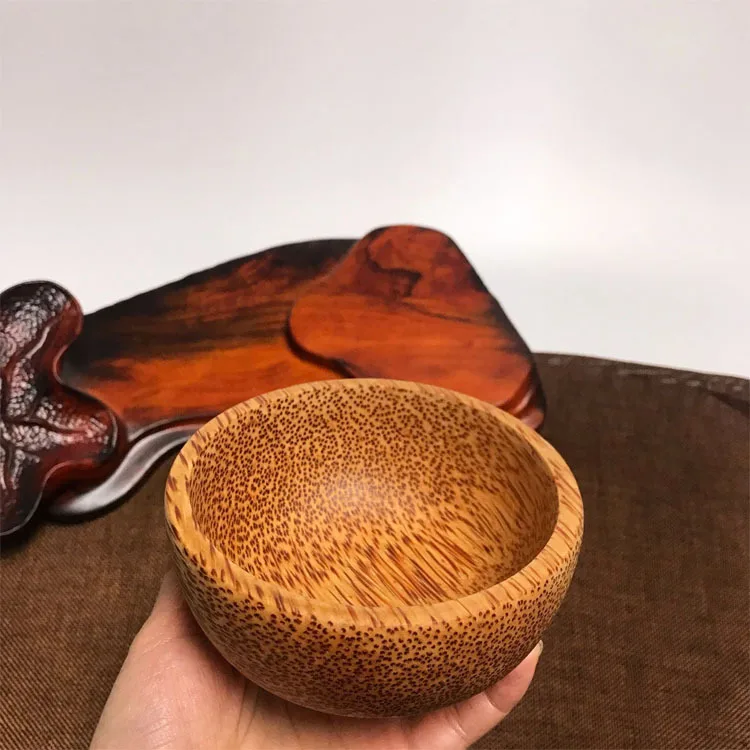 Натуральная старая чаша из кокосового дерева для риса Кокосовая Скорлупа