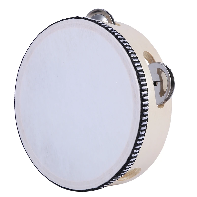 

Children's toy tambourine with wood with 6 " Leather