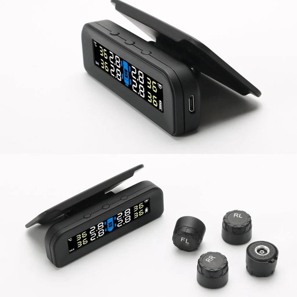 

Automobile Tyre Pressure Monitor Sorlar/USB Charger Mount on Windshield