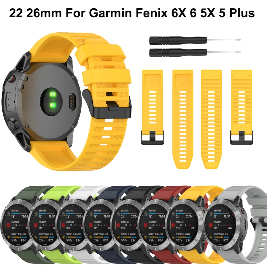 

Smart Watch Silicone Replacement Strap For Garmin Fenix 6 6X Pro 5 5X Plus 3 3 HR Forerunner 935 Wristband 22 26mm Band Bracelet