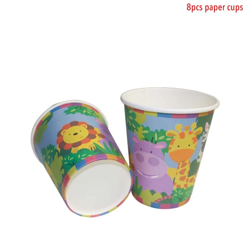 Набор одноразовой посуды в виде животного из джунглей|Одноразовая посуда для