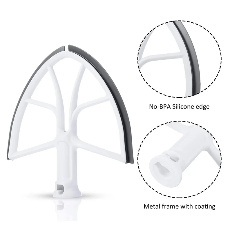 1Pcs Flex Edge Beater Flat Paddle With Silicone Edges Spare Replacement Parts For KitchenAid 6 QT Bowl Lift Stand Mixer | Бытовая