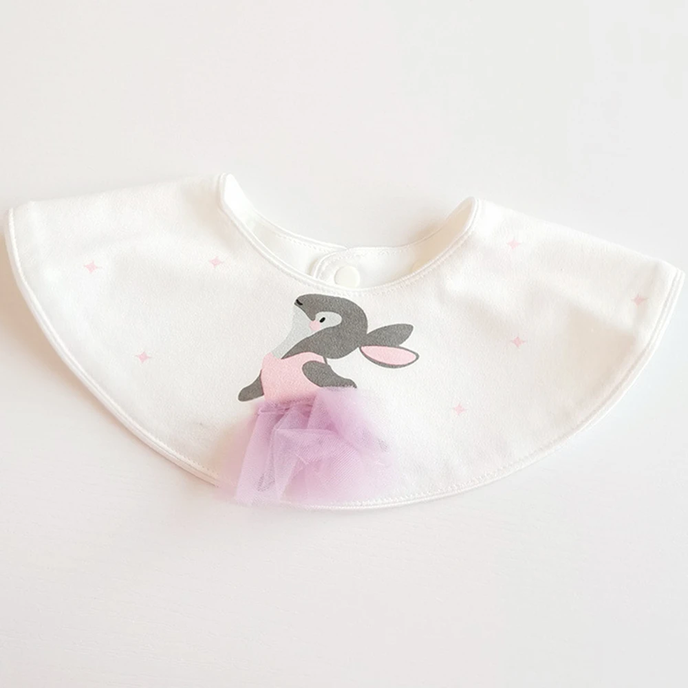 INS Стиль 360 градусов хлопок мультфильм кролик детские нагрудники с кружевной