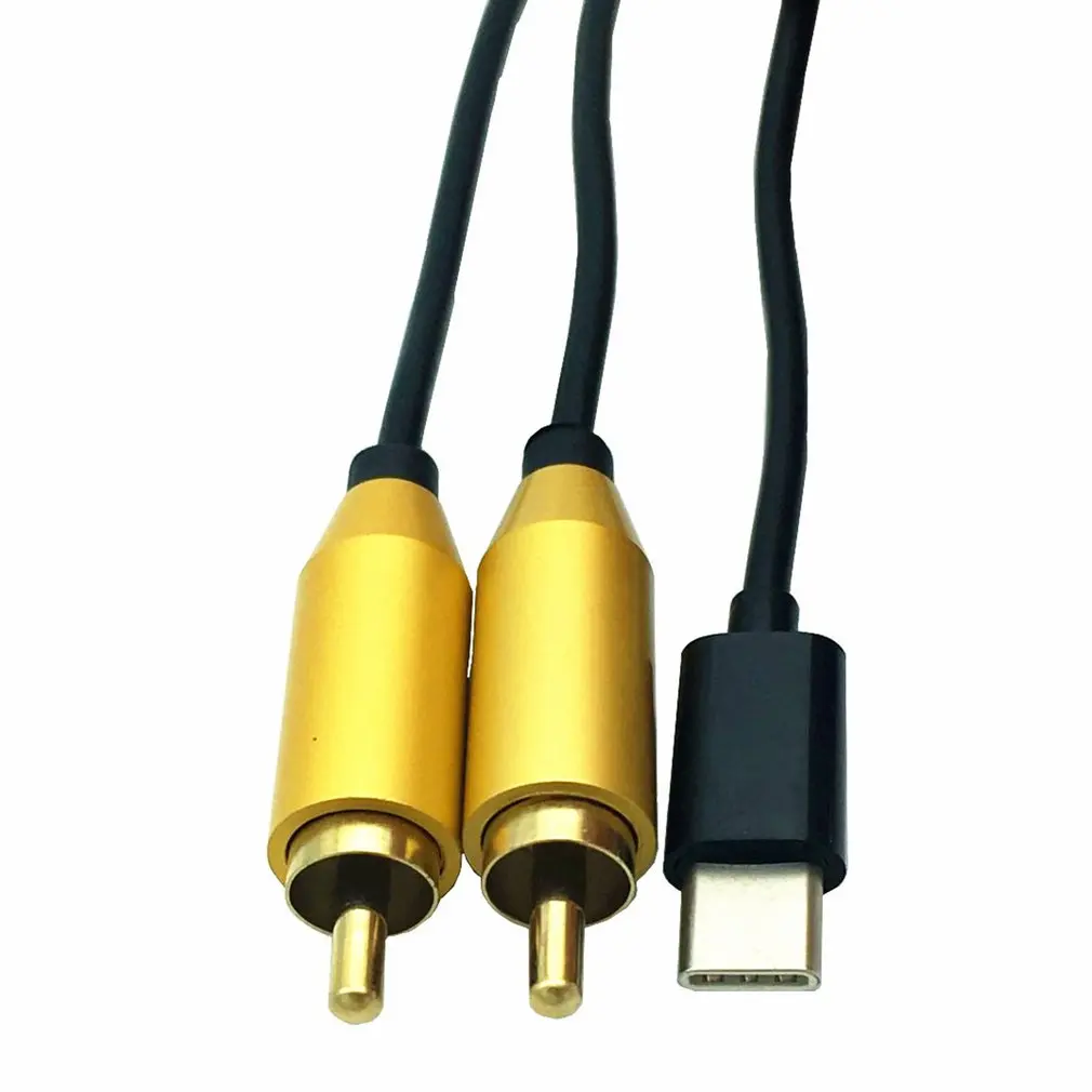 Аудиокабель с разъемом USB Type C на 2 RCA КАБЕЛЬ 2rca Jack типа для iPhone Sumsung Xiaomi колонок