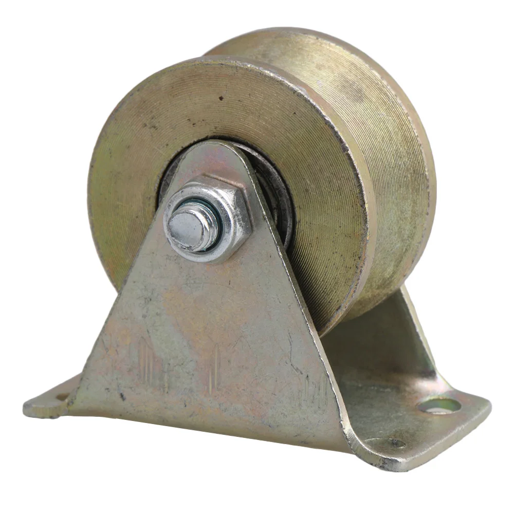 BQLZR Hole Dia 6.2mm V Type 45# Steel Bearing Groove Rigid Caster Wheel for Cabinet Hardware | Инструменты