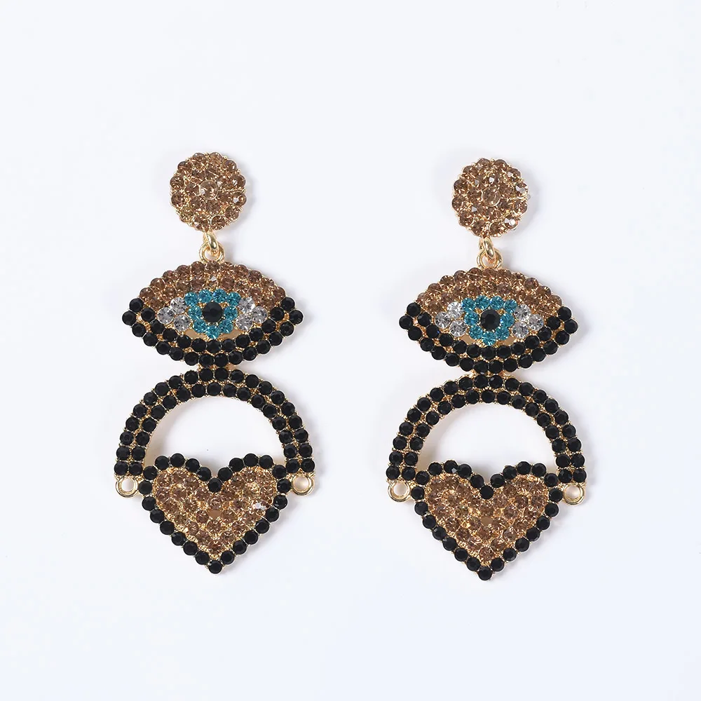 2025 новые модные серьги от сглаза со стразами и кристаллами женские роскошные