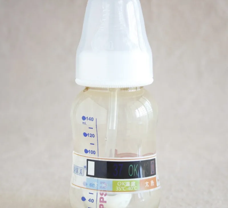 3 uds beb&eacute; term&oacute;metro para botella de leche de los ni&ntilde;os botella de leche botella de Prueba de Temperatura tira de papel de la etiqueta engomada de medici&oacute;n de temperatura de la tarjeta-4