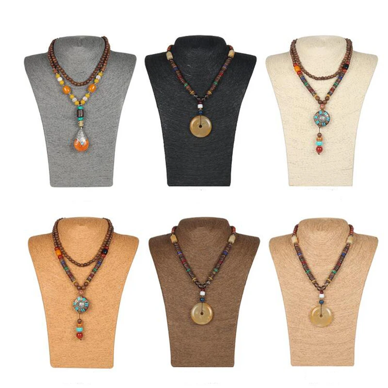 Новая пеньковая веревка ручной работы Ювелирная подставка ожерелье держатель