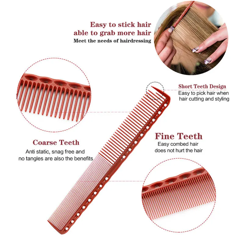 Профессиональная расческа для стрижки волос 6 шт./компл. набор антистатических