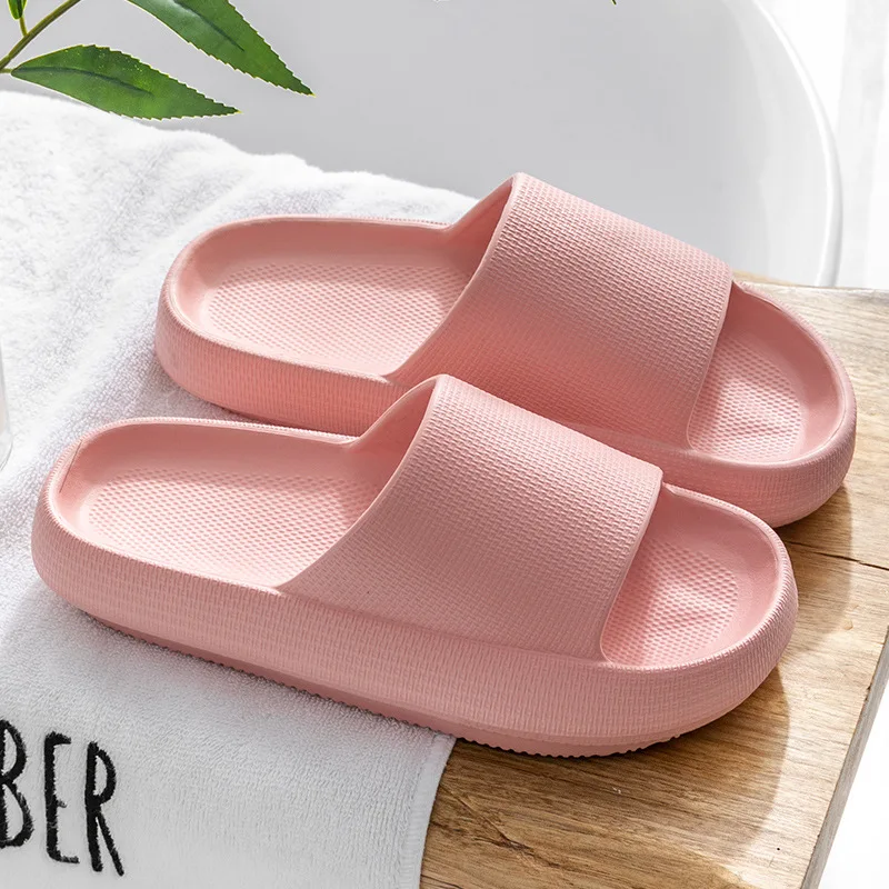 

Women Thick Platform Slippers Summer Beach Eva Soft Sole Slide Sandals Leisure Men Ladies Indoor Bathroom Anti-slip Shoes