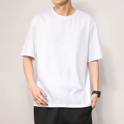 

Men's short sleeve t-shirt summer trend handsome casual half sleeve 5065