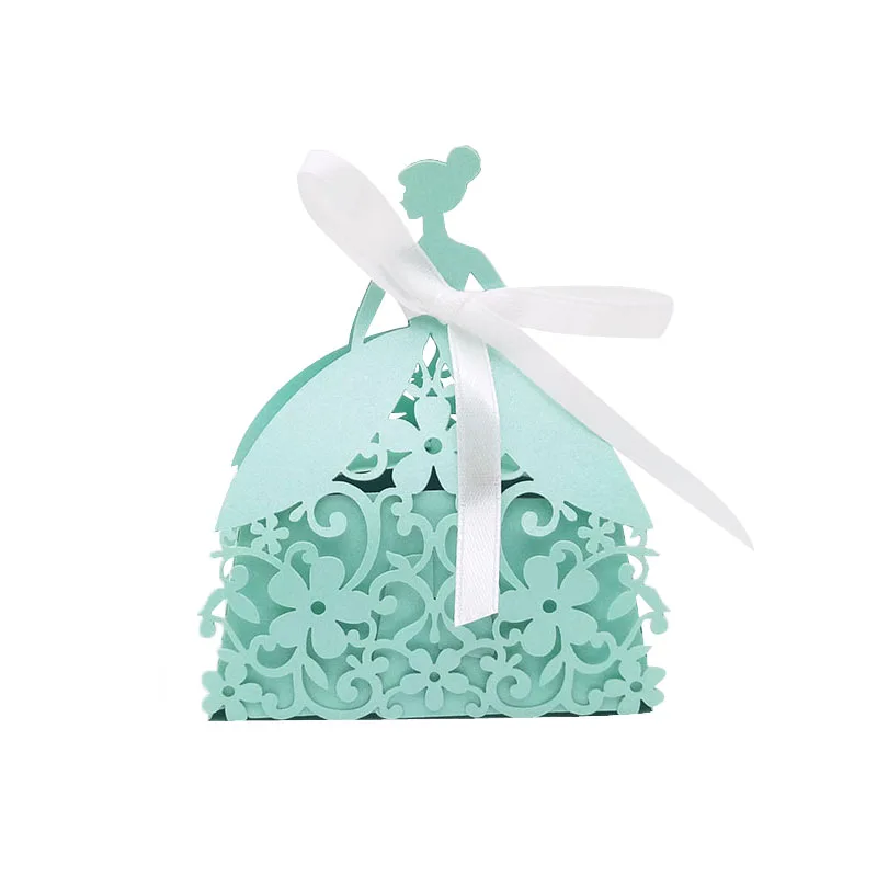 Tiffany blue 25 шт. лазерная резка жениха коробка конфет кружево мыло в подарочной коробке свадьба Вечеринка шоколадная коробка вечерние украшения и поставки свадьба - Цвет: Tiffany blue