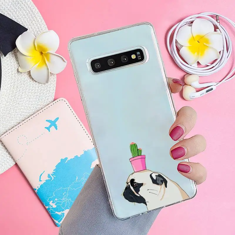 

Pug Dog French Bulldog animal Phone Case Transparent for Samsung A71 S9 10 20 HUAWEI p30 40 honor 10i 8x xiaomi note8 Pro 10t 11