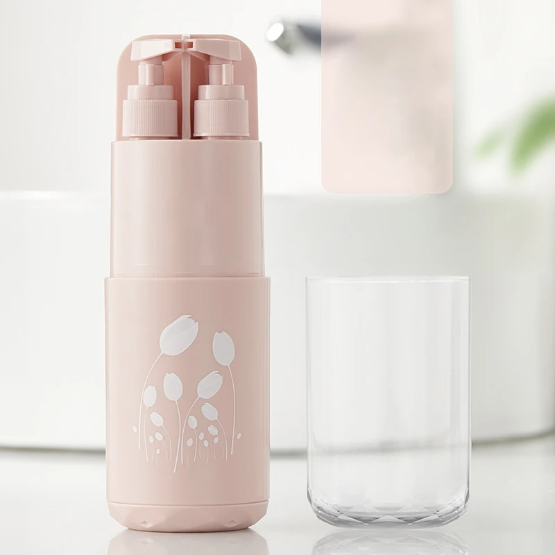 pink 5 шт. походный футляр для зубной щетки Органайзер для ванной Tumblers умывальник портативный держатель для зубных щеток мыльница, аксессуары для ванной комнаты Набор - Цвет: pink