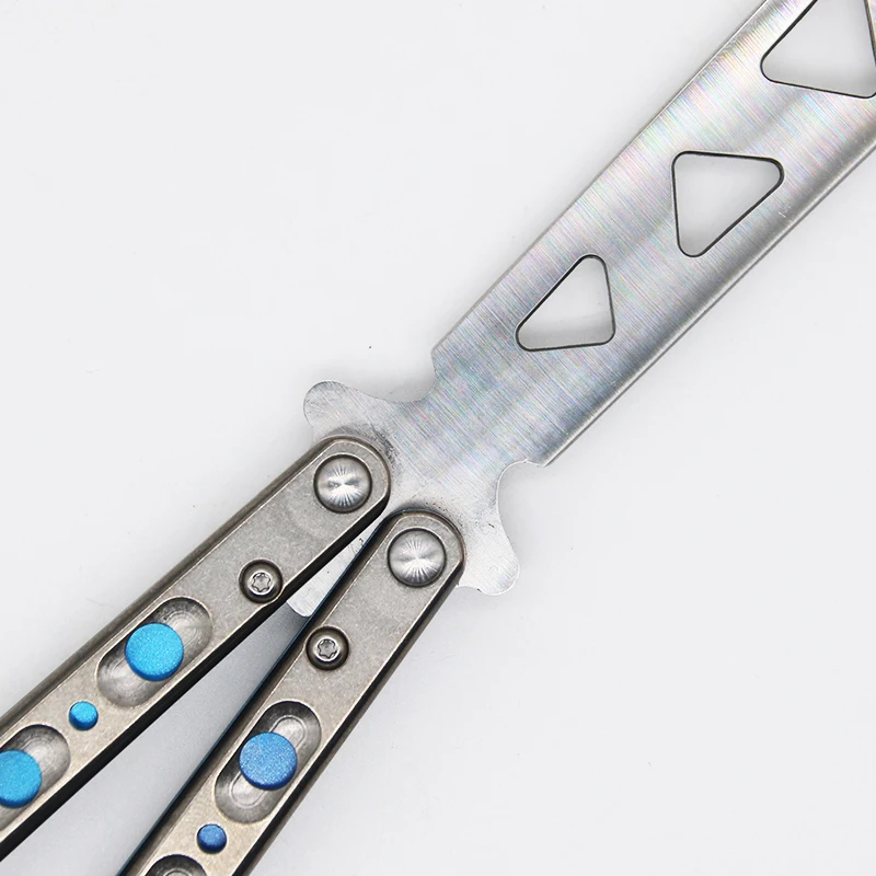 Butterfly Trainer Knife BM51 V3 D2 Blade Titanium Handle Jilt Not Sharp Hunting Folding Pocket gift knives | Инструменты