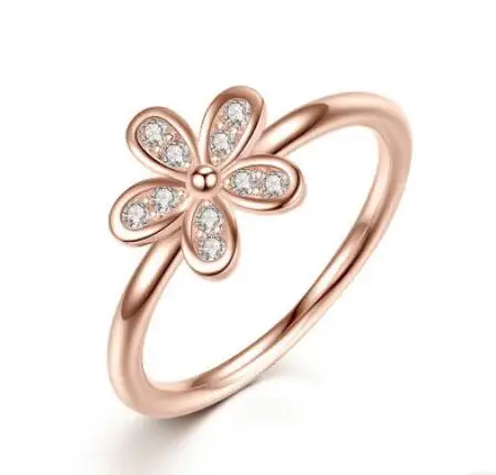 Hot Sale Real 925 Sterling Silver Lucky Finger Rings For Women Fashion Jewelry Gift Drop shipping - Цвет основного камня: 28