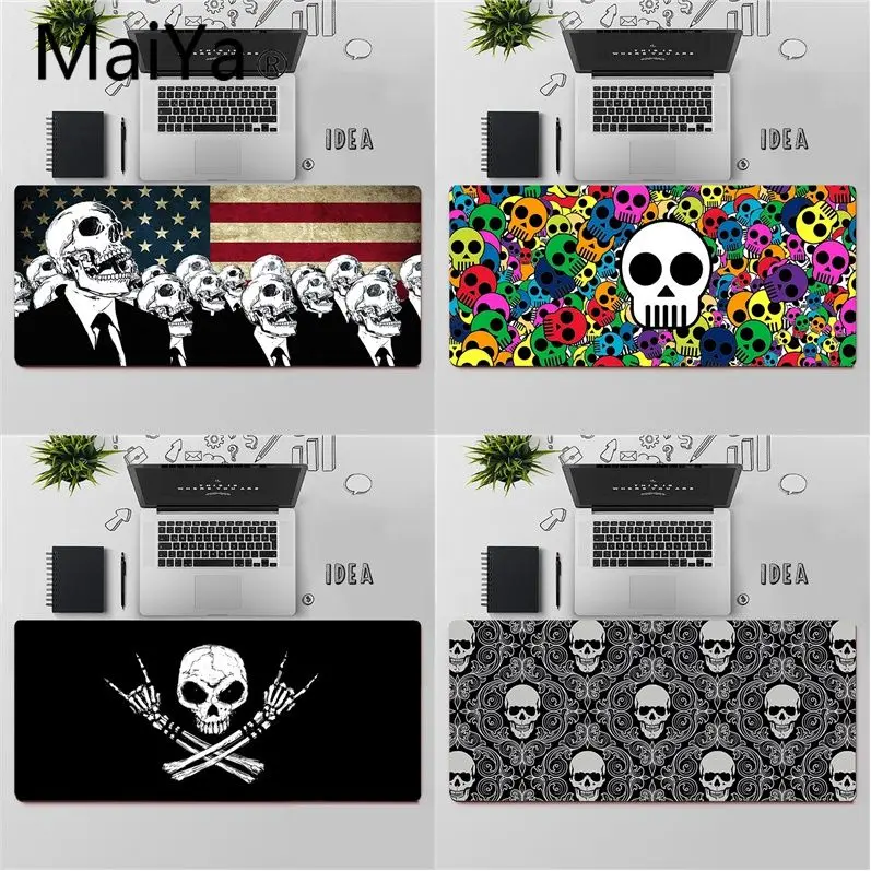 

Maiya Top Quality Beautiful skull art Rubber PC Computer Gaming mousepad Free Shipping Large Mouse Pad Keyboards Mat