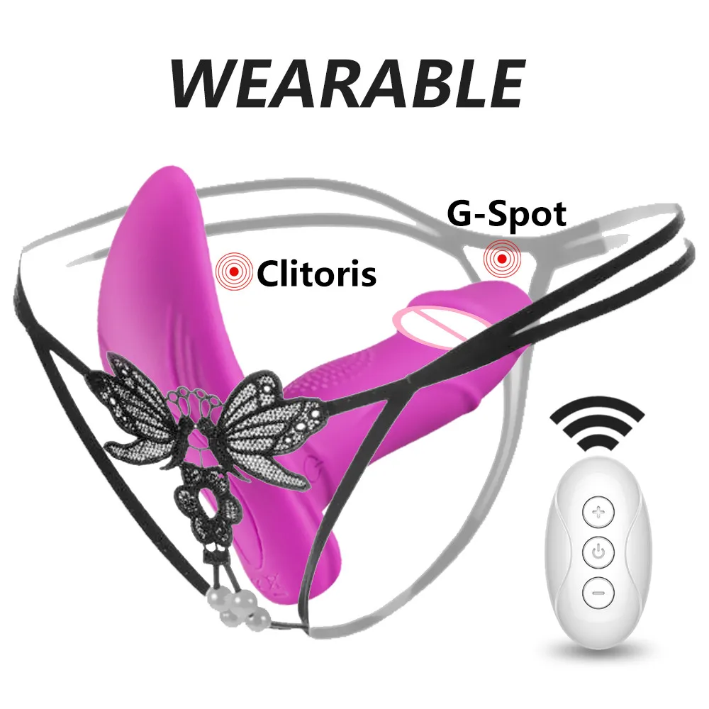 Wearable Dildo G Spot Clitoris Stimulator Remote Control Butterfly Vibrator Panties Double Stimulation Adult Couple Sex Toys | Красота и