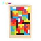 Интеллектуальная развивающая игрушка FEOOE для детей, красочный 3D пазл, деревянная математическая игрушка танграмма, игра тетрис, головоломка WXR