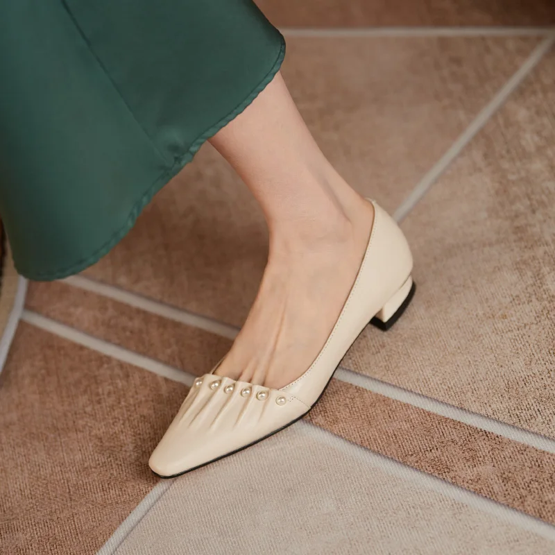 

MORAZORA 2021 New Arrival Women Pumps Genuine Leather Shoes For Woman Summer Shallow Square Toe Ladies Office Dress Shoes