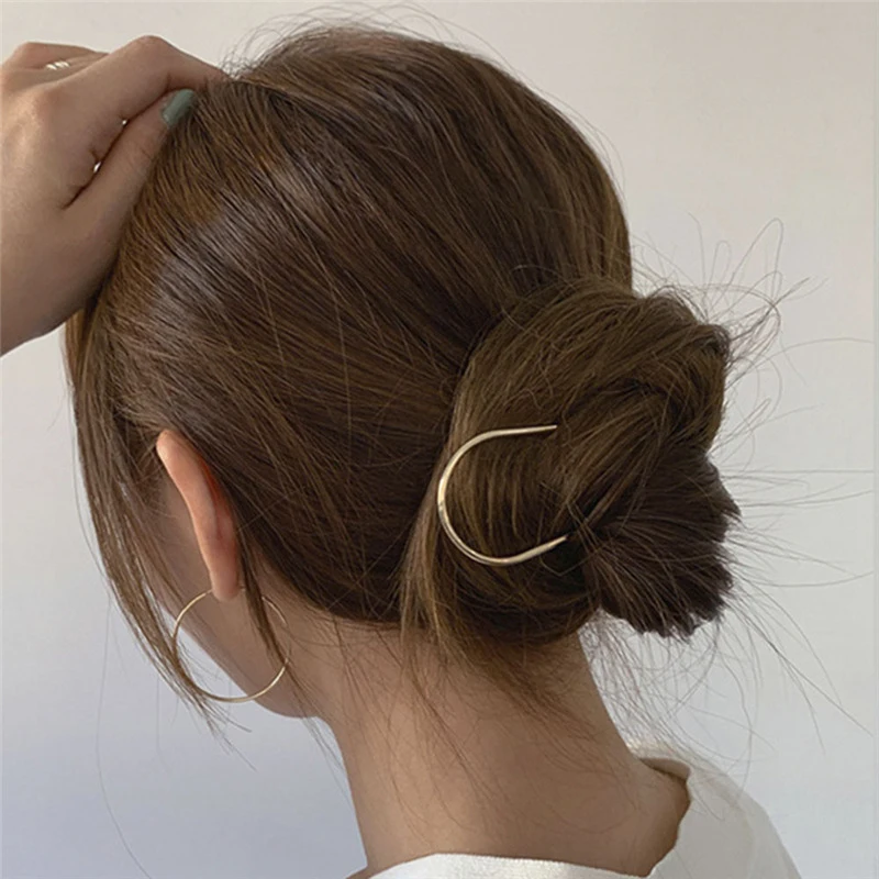 Заколки для волос женские Металлические U-образные в стиле ретро |