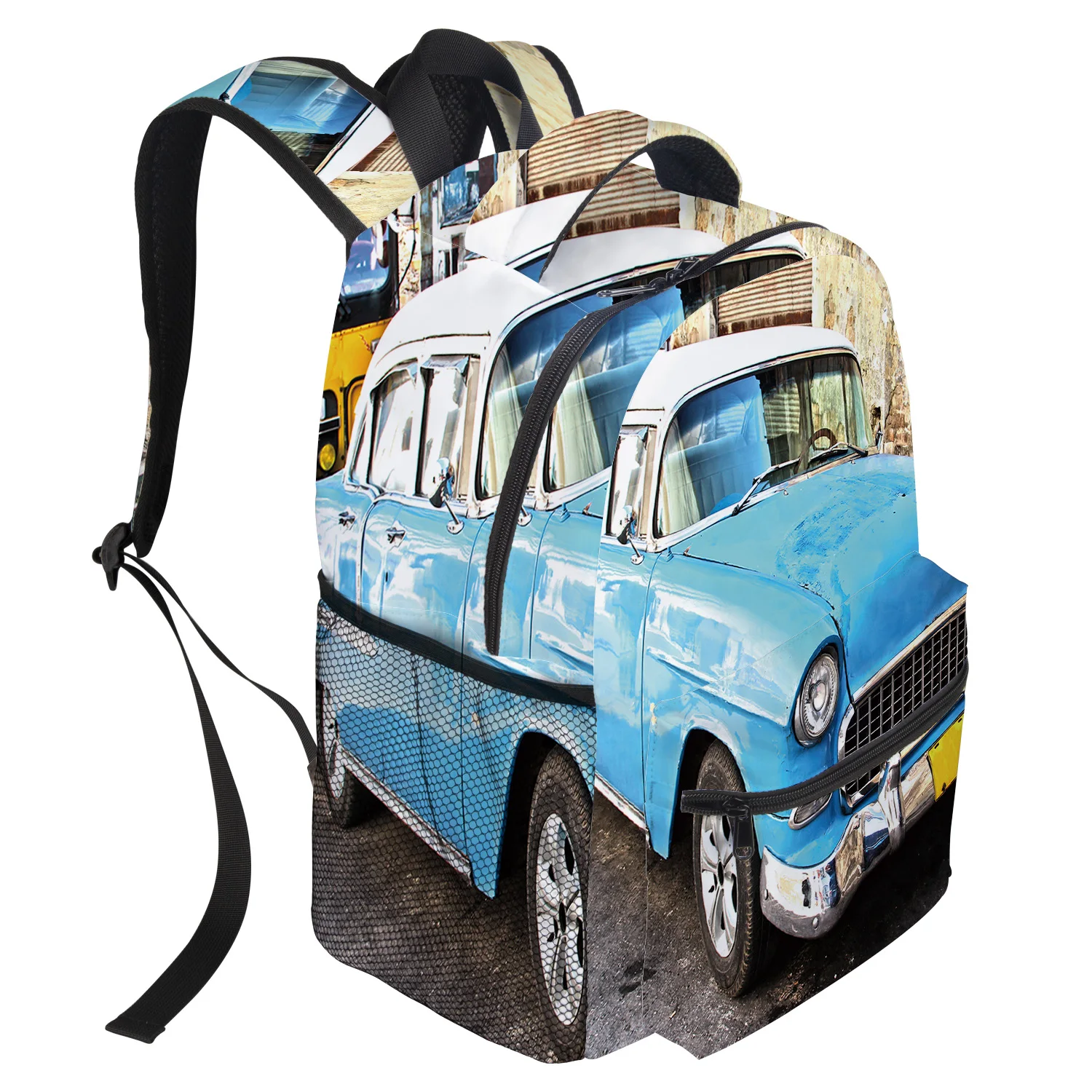 Ретро автомобильный старостроительный рюкзак студенческий износостойкий для