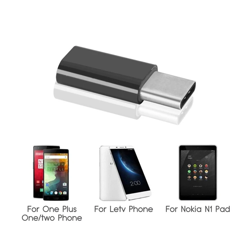 Адаптер для зарядки и передачи данных с USB Type C на Micro Lenovo ZUK Z2 Huawei P9 Plus Honor 8 Xiaomi mi5 mi4c