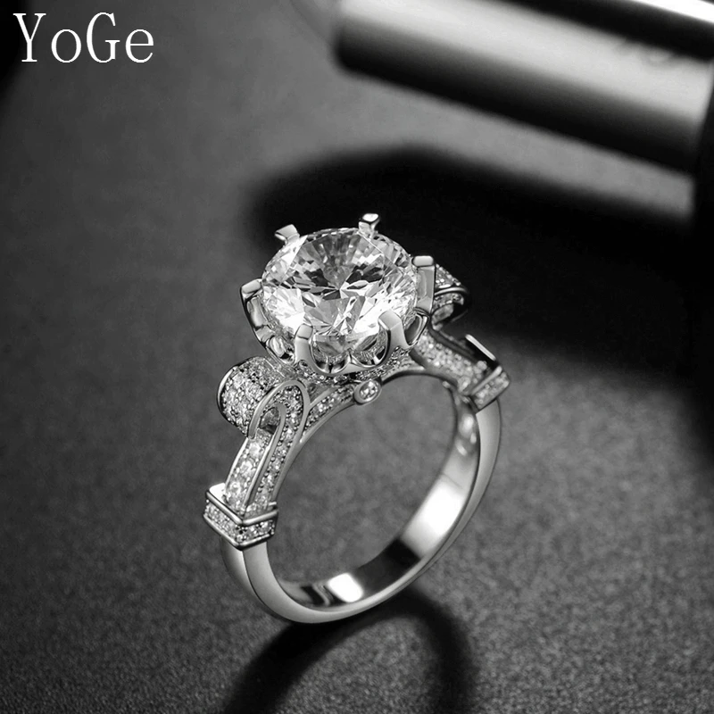 YoGe ювелирные украшения R0994C Роскошные Модные CZ Большой Камень Свадебные вечерние