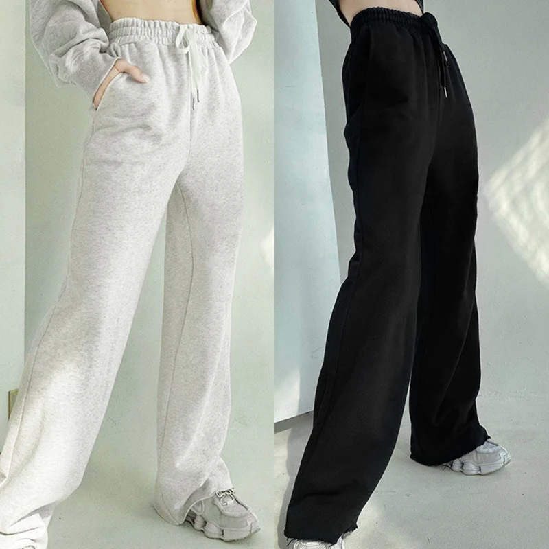 

High Waist Pants Streetwear Harajuku Women Wide Leg Trousers Korean Streetwear