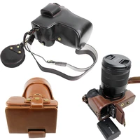 pu leather camera case bag cover for sony a9 a9 a7iii a7m3 a7riii a7rm3 a7 iii markiii a73 with strap battery opening