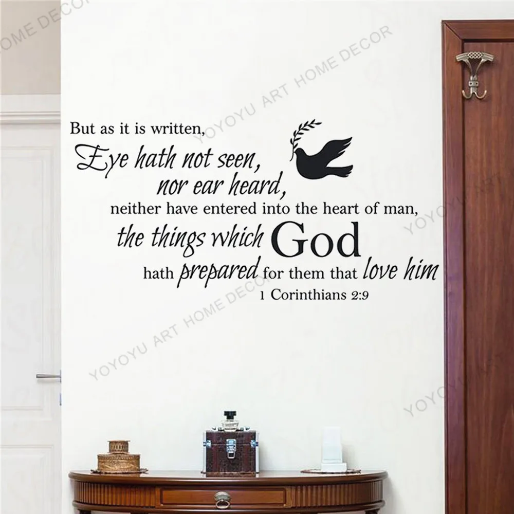 1 Коринтианс 2:9 Библия стихи спаниши виниловые наклейки на стену христианская