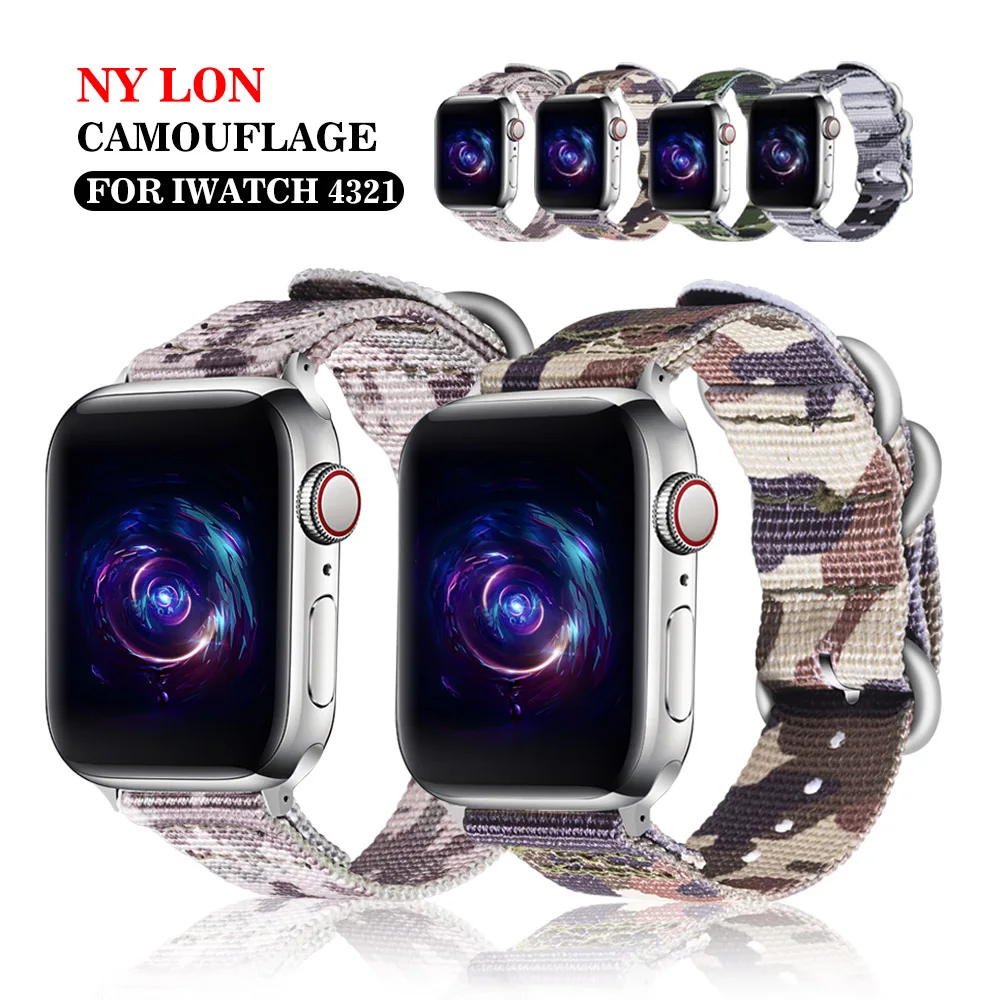 Хит продаж нейлоновый ремешок для часов Apple Watch серии 5 4 3 2 1 спортивный браслет 42