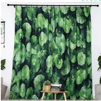 3d curtains new custom simple modern curtains green shading cloth shading hook thickening shading curtains