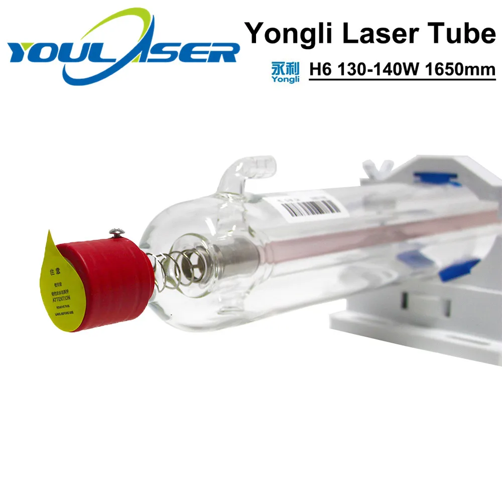 Yongli 130 Вт 140 H6 CO2 длина лазерной трубки 1650 диам. 70 мм деревянная коробка упаковка
