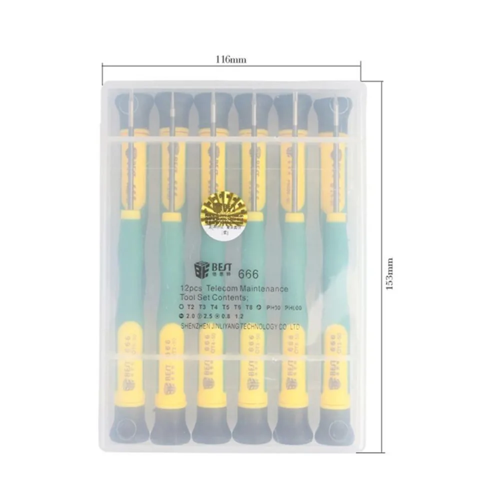 12 шт./компл. отвертка P2 P5 0 8 1 2 Pentalobe Y 5 Phillips пониженной T3 T4 T5 T6 для Macbook Air/Pro телефон