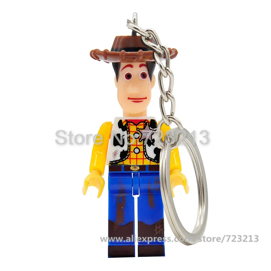 Woody A Один мультфильм Кот История игрушек фильм волшебник OZ Брелок фигурка Барт Базз Лайтер строительные блоки модели игрушки - Цвет: Woody A