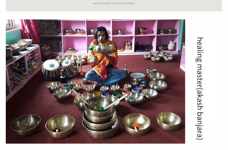 Тибетская звуковая чаша из Непала ручной работы Будда для йоги медитации песен