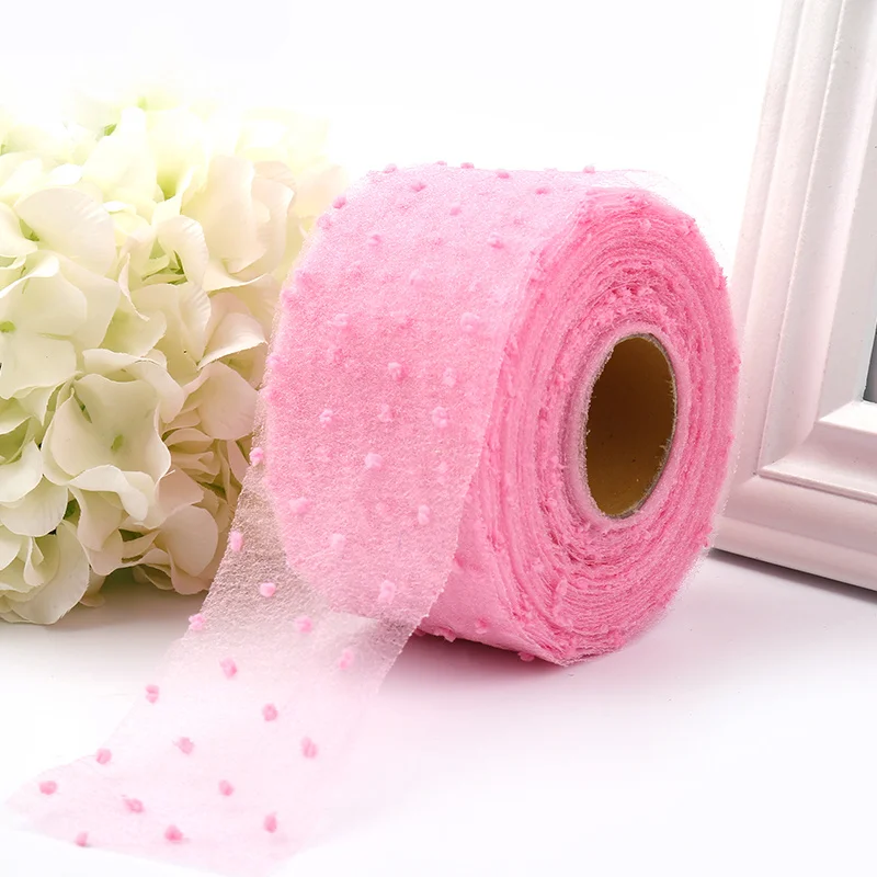 50 м/рулон 6 см однотонные тюлевые ленты из органзы рулон подарочная упаковка