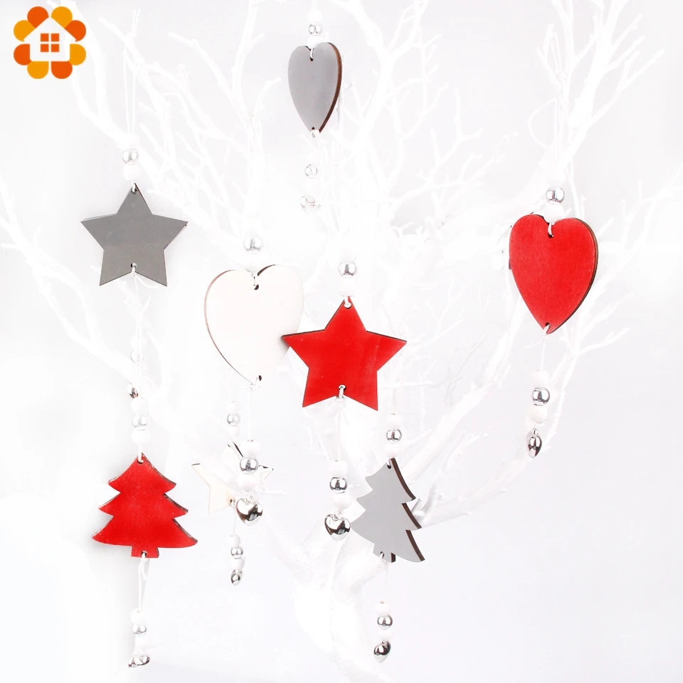 3 шт./лот Рождественская елка/звезда/Heast Деревянные Подвески украшения Подвесные