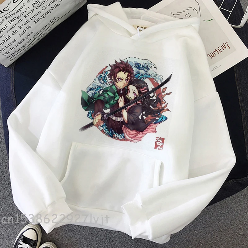 

Demon Slayer Kimetsu No Yaiba Men/Women Hoodies Anime Unisex Harajuku Aesthetic 90s Sweatshirt Ulzzang Graphic Casual Male Hoody