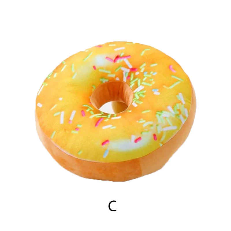 Чехол для подушки торт мясо еда принты Круглый Круг Dounut наволочка плюшевая Мягкая Новинка стиль пицца пустыня принт пончик