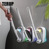 terup disposable toilet brush with detergent wall mount cleaning brush set for bathroom home wc cleaning tool toilet accessories