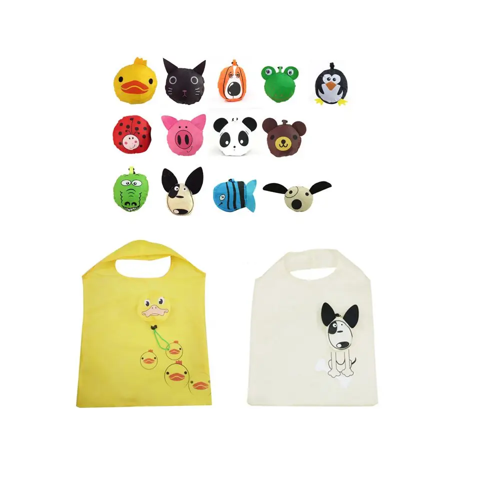 

Hot New 18 Style Fashion Pocket Animal Shopping Bag Eco-friendly Folding Reusable Portable Shoulder Handbag Travel Grocery Bags
