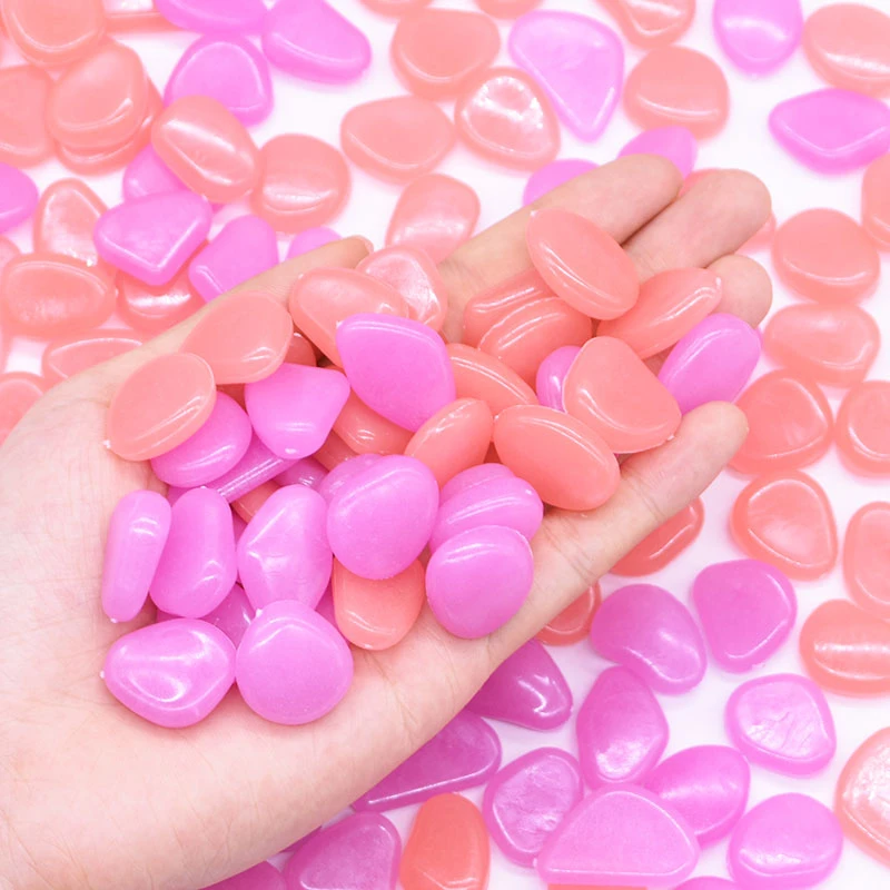 

25/50Pcs Garden Decoration Outdoor Luminous Stones Garden Walkways Garden Path Patio Lawn Garden Yard Decor Luminous Stones Mix